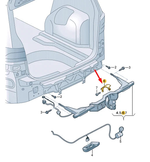 NEW VOLKSWAGEN TIGUAN 5N TOW HITCH COVER 5NA804647