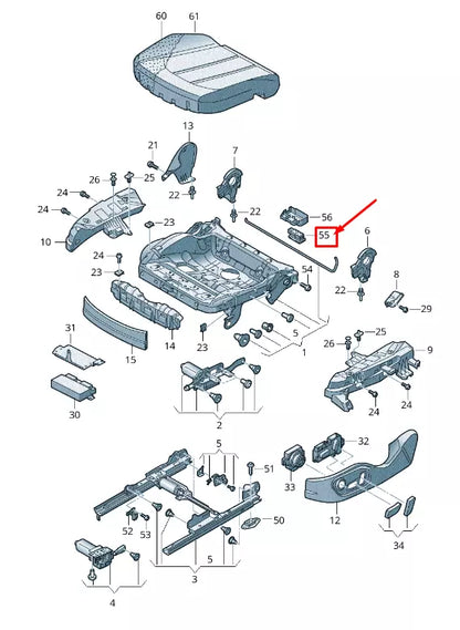 NEW AUDI A8 4H FRONT SEAT FOOTWELL LED LIGHT 4H0947415