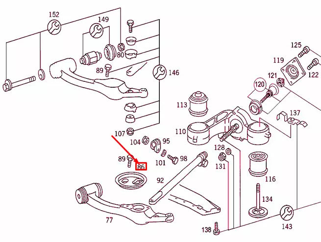 NEW MERCEDEES-BENZ S W126 FRONT LEFT SPRING CASE A1263220615