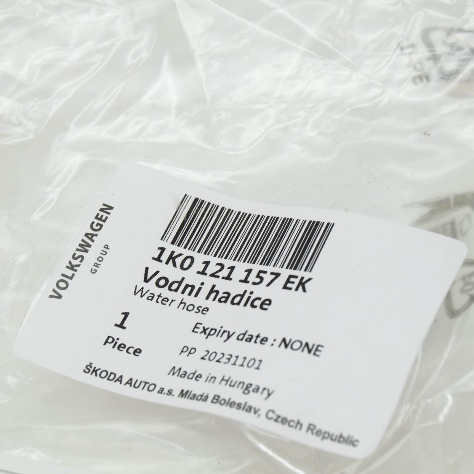 NEW VW GOLF VI 5K MK6 AUXILIARY HEATER COOLANT HOSE 1K0121157EK ORIGINAL