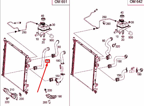 NEW MERCEDES-BENZ ML W166 COOLING PIPE A1665004775
