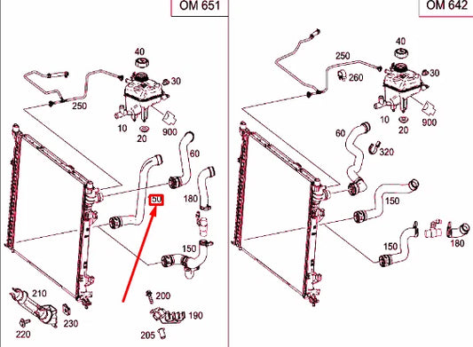 NEW MERCEDES-BENZ ML W166 COOLING PIPE A1665004775