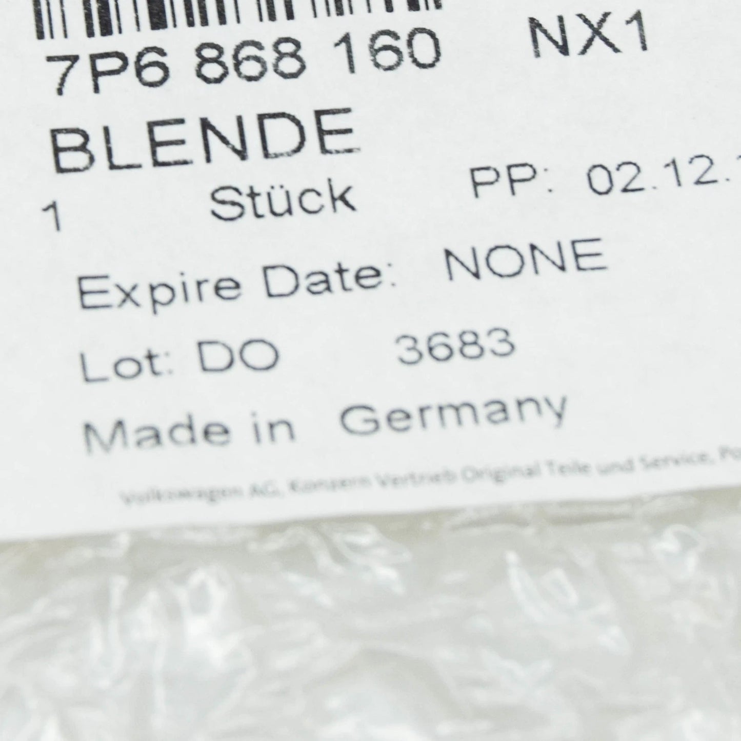 NEW VW TOUAREG 7P MK2 REAR RIGHT DOOR LOUDSPEAKER COVER 7P6868160NX1 ORIGINAL