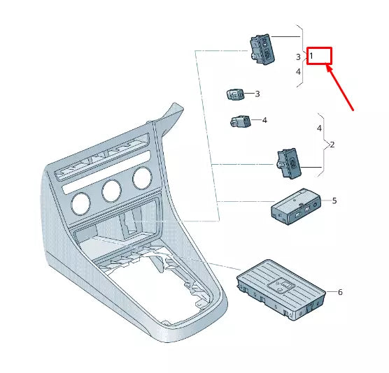 NEW VW TOUAREG CR USB CONNECTOR 5G0035222K ORIGINAL