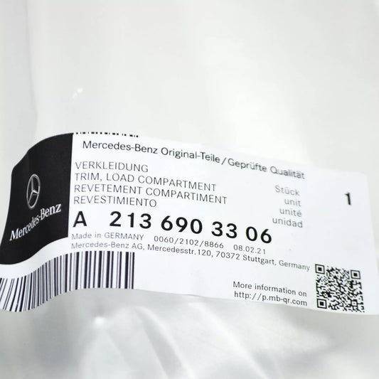 NEW MB E W213 TRUNK PANEL UPPER LEFT LOAD COMPARTMENT TRIM A2136903306