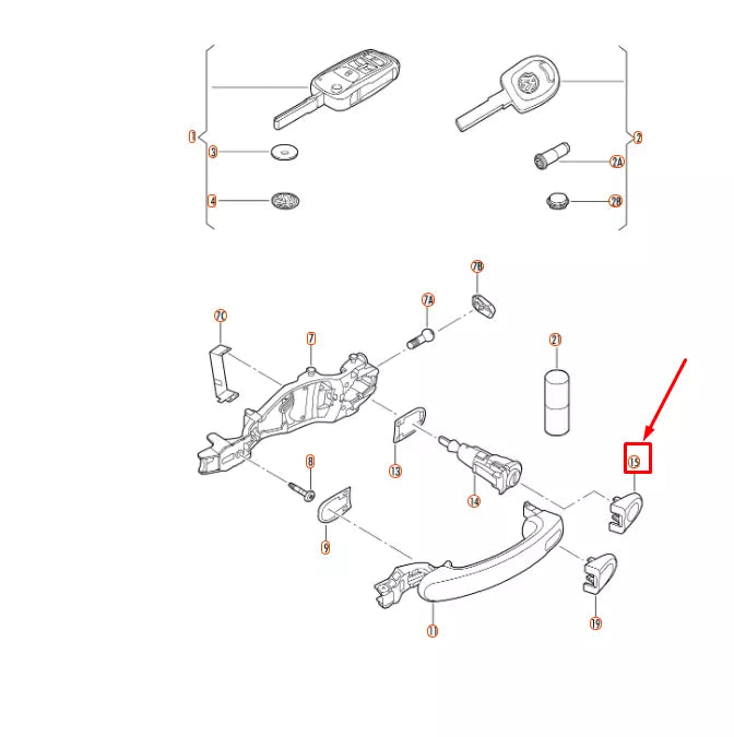 NEW VW BEETLE A5 FRONT LEFT OUTSIDE DOOR HANDLE COVER LHD 5N1837879DGRU ORIGINAL