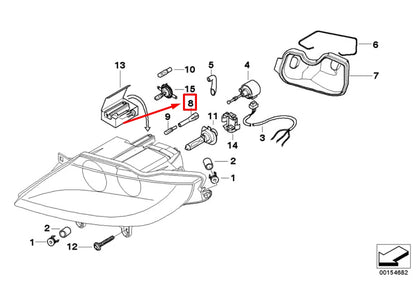 NEW BMW Z4 ROADSTER E85 TURN INDICATOR BULB SOCKET 63127158748 7158748 ORIGINAL