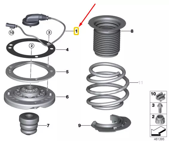 NEW BMW 3 F80 M3 ADAPTER CABLE FOR EDC 31312284780 2284780