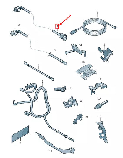 NEW VOLKSWAGEN CRAFTER 2F MK1 NEGATIVE BATTERY CABLE 2E0971080PN