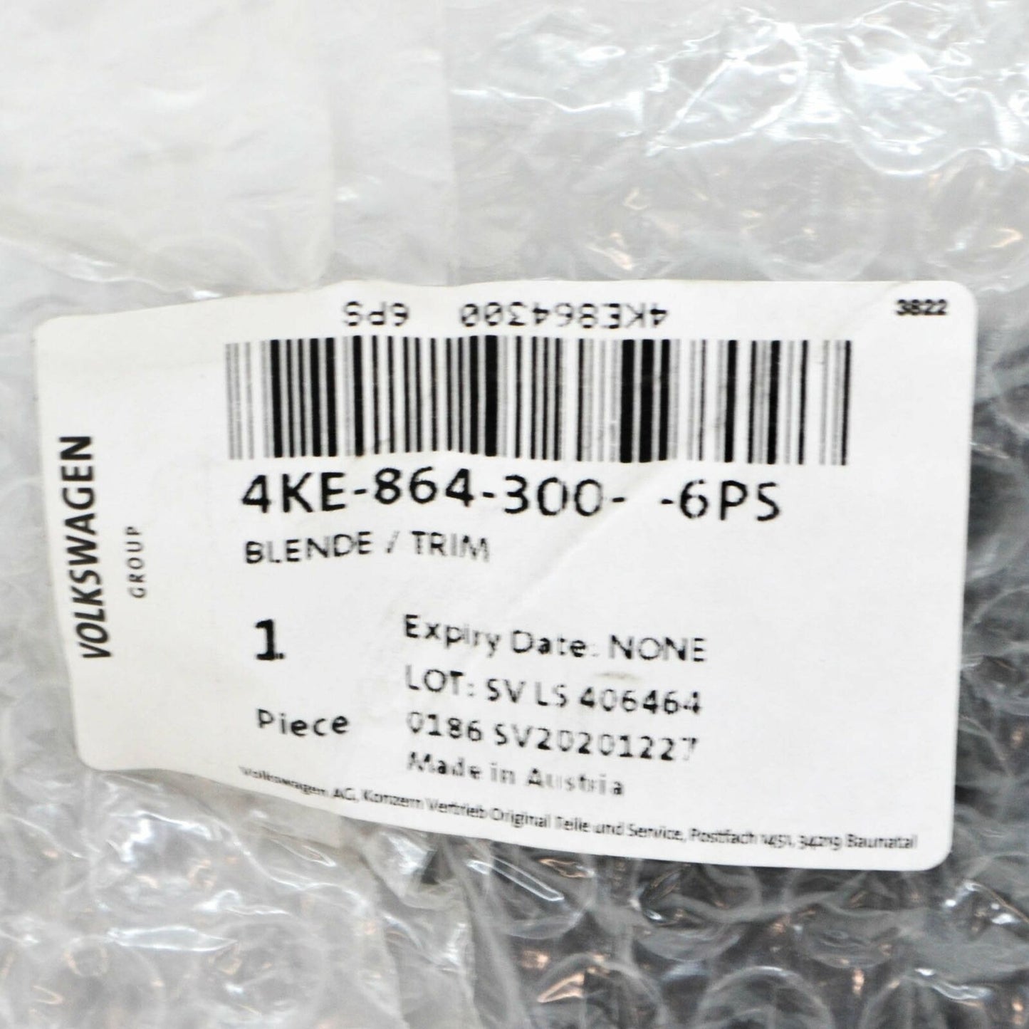 NEW AUDI E-TRON S FRONT UPPER INSTRUMENT PANEL TRIM PANEL 4KE8643006PS ORIGINAL