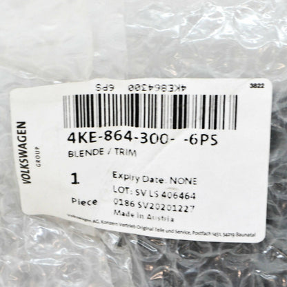 NEW AUDI E-TRON S FRONT UPPER INSTRUMENT PANEL TRIM PANEL 4KE8643006PS ORIGINAL