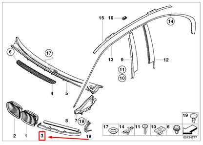 NEW BMW 3 E46 LOWER LEFT HEADLIGHT TRIM 51138227641 8227641 ORIGINAL