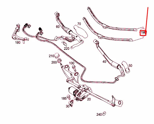 NEW MERCEDES-BENZ S C217 FRONT WIPER BLADE SET LHD A2178202000 ORIGINAL