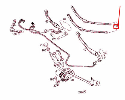 NEW MERCEDES-BENZ S C217 FRONT WIPER BLADE SET LHD A2178202000 ORIGINAL