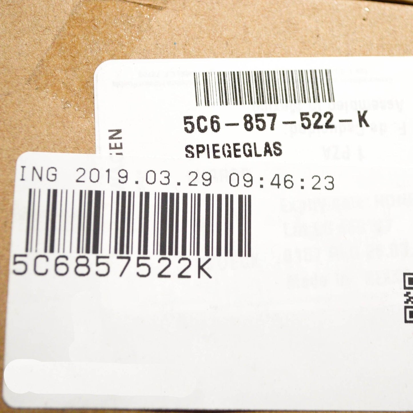 NEW VOLKSWAGEN JETTA MK6 FRONT RIGHT DOOR MIRROR HEATED GLASS 5C6857522K