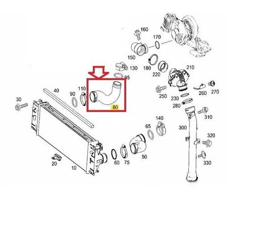 NEW MB SPRINTER 906 INTERCOOLER HOSE PIPE A9065282682 2.2 DIESEL ORIGINAL