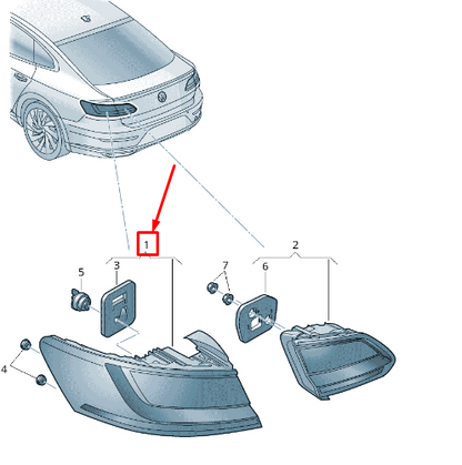 new vw arteon 3h rear right outer taillight 3g8945208g original