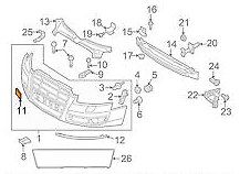 new audi a6 c6 front bumper tow hook eye cover 4f0807441gru original
