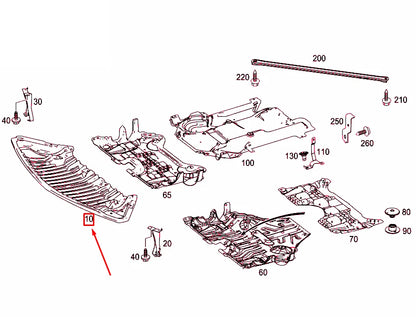 NEW MERCEDES-BENZ E C207 ENGINE UNDER COVER TRAY A2075200623 ORIGINAL