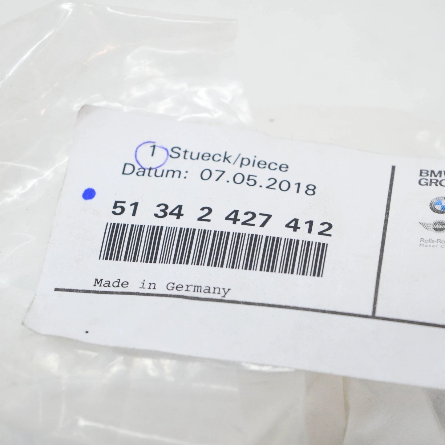 NEW BMW 5 E39 REAR RIGHT DOOR COVERING 51342427412 2427412 ORIGINAL