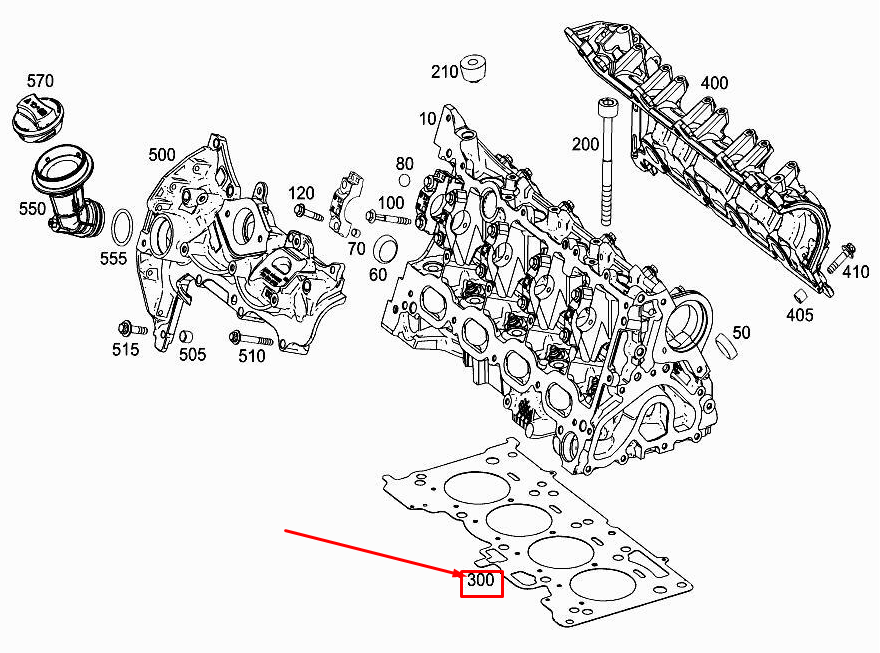 NEW MERCEDES-BENZ A W177 ENGINE CYLINDER HEAD GASKET A2820160400 ORIGINAL