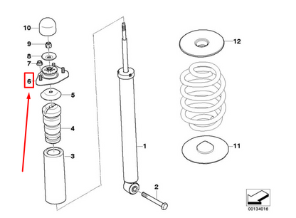 new bmw x3 e83 rear spring strut guide support 33503450542 3450542 original