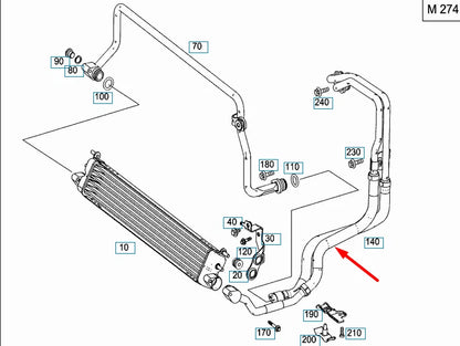 NEW MERCEDES-BENZ C W205 OIL LINE A2055002772 ORIGINAL