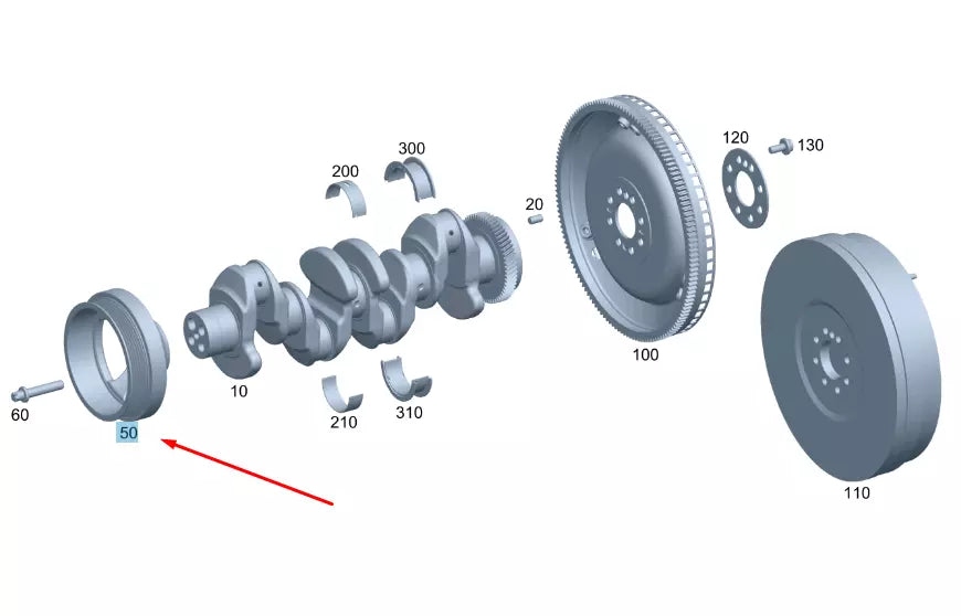 NEW MERCEDES-BENZ SPRINTER W906 CRANKSHAFT PULLEY DAMPER A6510300303 ORIGINAL