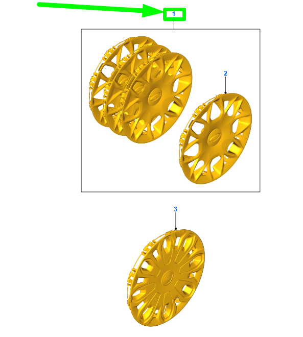 new ford ka mk3 wheel cover trim kit 2058231 amg7bj-1a067-aa original