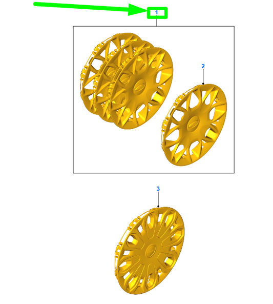 new ford ka mk3 wheel cover trim kit 2058231 amg7bj-1a067-aa original