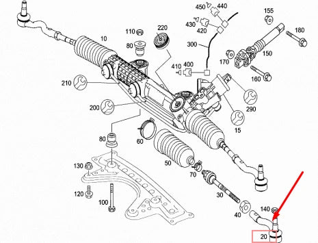NEW MERCEDES-BENZ E-CLASS W211 LEFT TIE ROD END TRACK A2113302703
