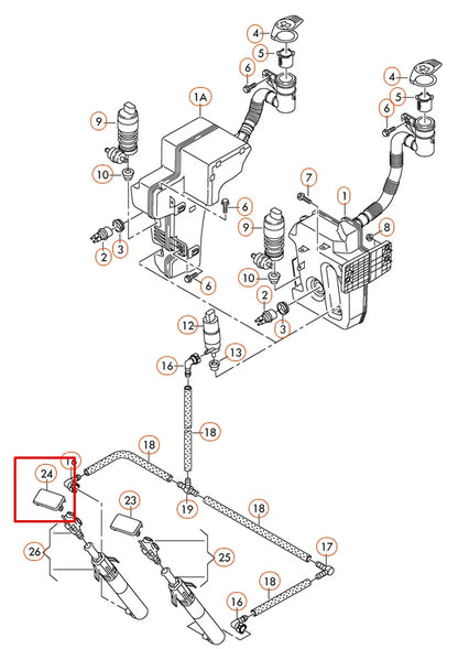 NEW VOLKSWAGEN TOURAN 1T RIGHT HEADLIGHT WASHER COVER 1T0955110BGRU ORIGINAL