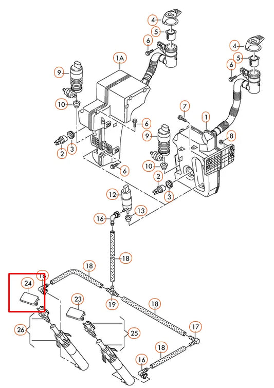 NEW VOLKSWAGEN TOURAN 1T RIGHT HEADLIGHT WASHER COVER 1T0955110BGRU ORIGINAL