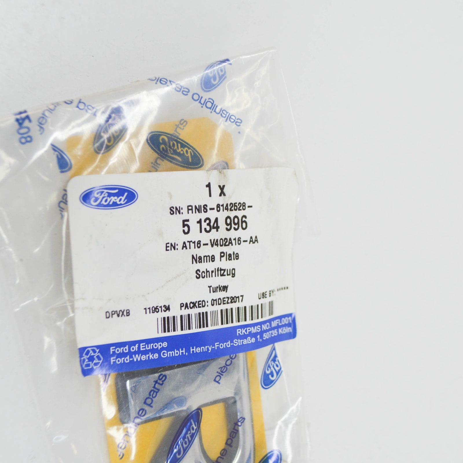 new ford transit connect mk1 rear emblem badge at16-v402a16-aa 5134996 original
