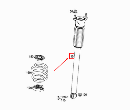 new mercedes-benz a w177 rear shock absorber a1773208500 original