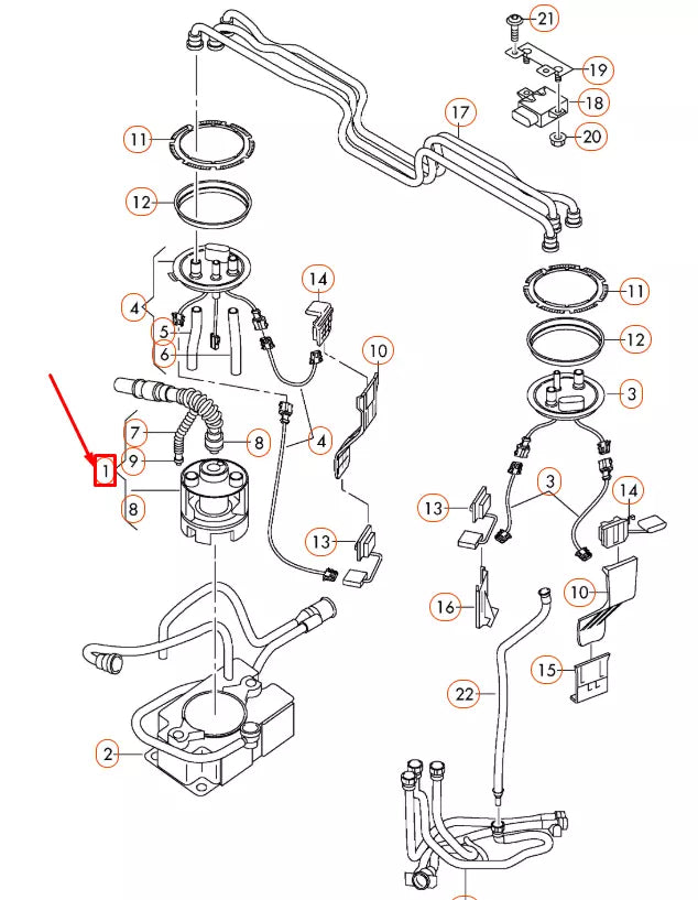 NEW AUDI R8 42 FUEL DELIVERY MODULE 420201444 ORIGINAL