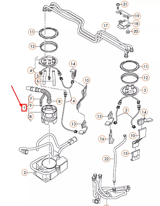 NEW AUDI R8 42 FUEL DELIVERY MODULE 420201444 ORIGINAL