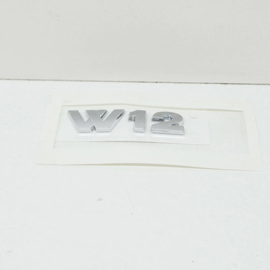 NEW VOLKSWAGEN PHAETON 3D CHROME W12 INSCRIPTION 3D0853675S739