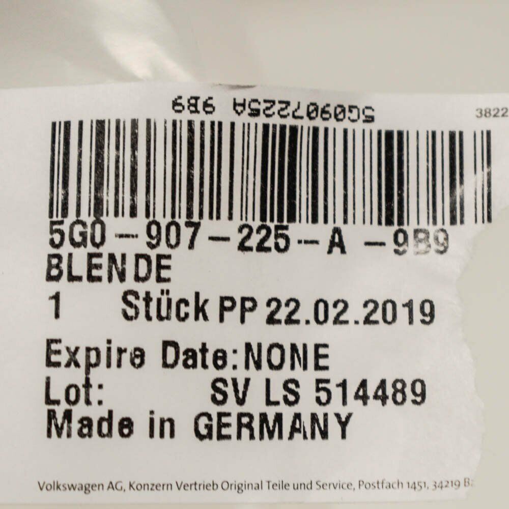 new vw golf mk7 lower grill radar sensor trim black 5g0907225a9b9 original