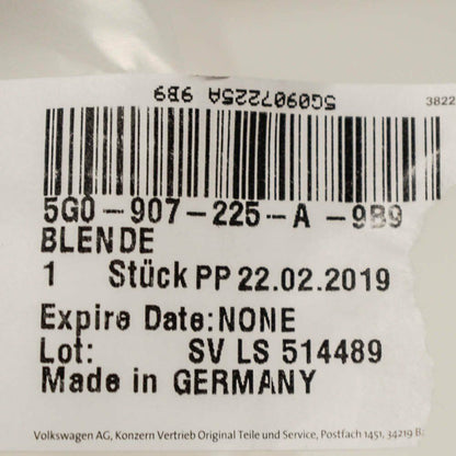 new vw golf mk7 lower grill radar sensor trim black 5g0907225a9b9 original