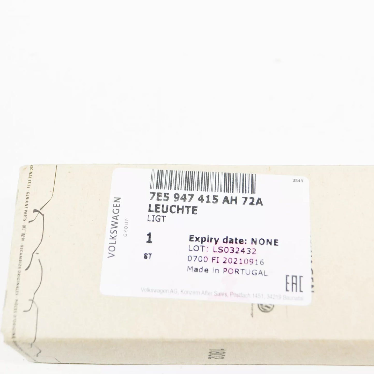 NEW VW TRANSPORTER T6 ENTRY LIGHTING WITH LETTERING 7E5947415AH72A