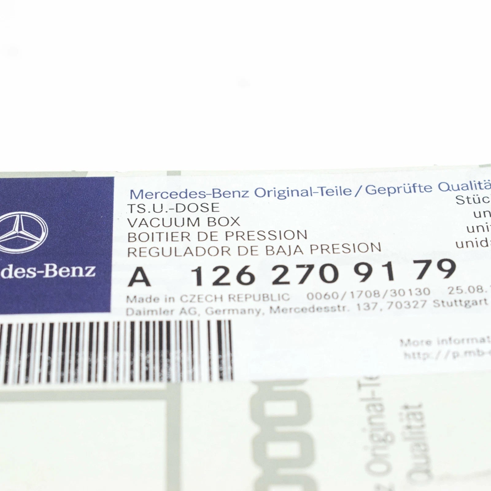 NEW MB SL R129 AUTOMATIC TRANSMISSION MODULATOR VALVE A1262709179