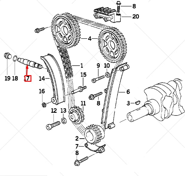 NEW BMW 3 E30 ENGINE TIMING CHAIN TENSIONER 11311743187 ORIGINAL