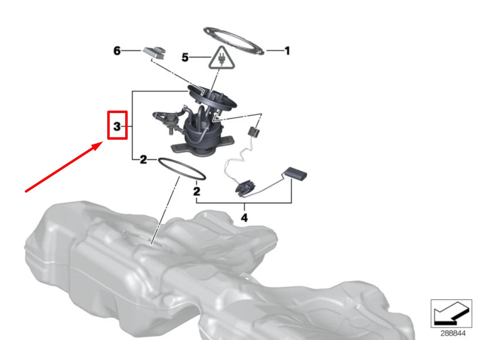 NEW BMW 6 CABRIO F12 FUEL PUMP 16117260636 7260636 ORIGINAL