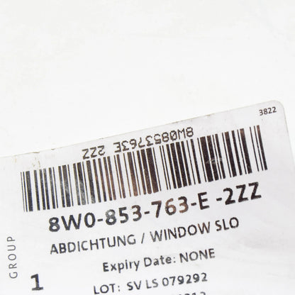 NEW AUDI A4 B9 REAR LEFT DOOR WINDOW BELT MOLDING 8W0853763E2ZZ ORIGINAL