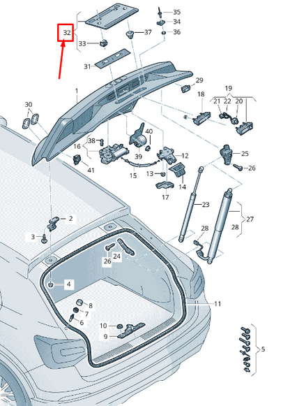 NEW AUDI Q2 GA REAR LICENCE PLATE TRIM 81A827113B9B9 ORIGINAL
