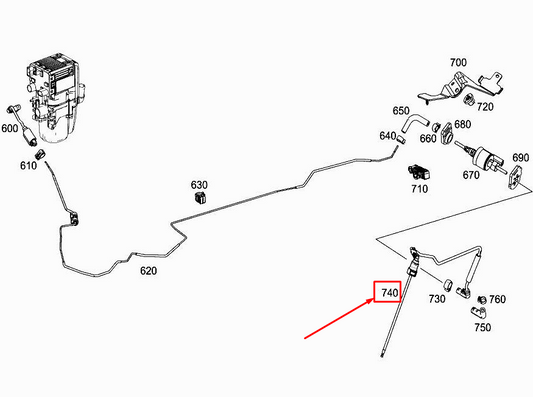 new mercedes-benz e w213 fuel line a2134707600 original