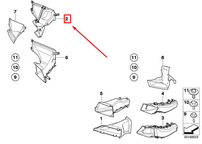 NEW BMW 3 COUPE E92 FRONT LEFT AIR DUCT 51748050583 8050583 ORIGINAL