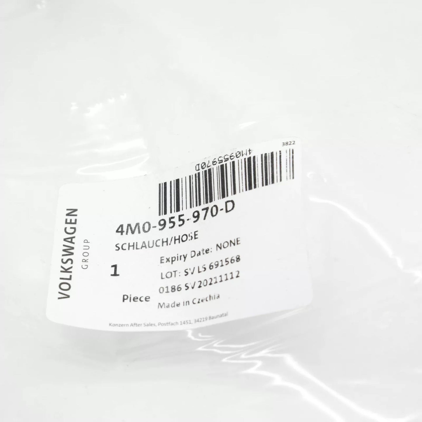 NEW AUDI Q7 4M FRONT HEADLIGHT WASHER NOZZLE HOSE 4M0955970D