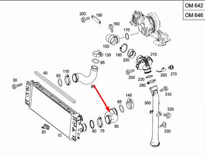NEW MB SPRINTER 906 LEFT INTERCOOLER HOSE A9065282582 3.0 DIESEL